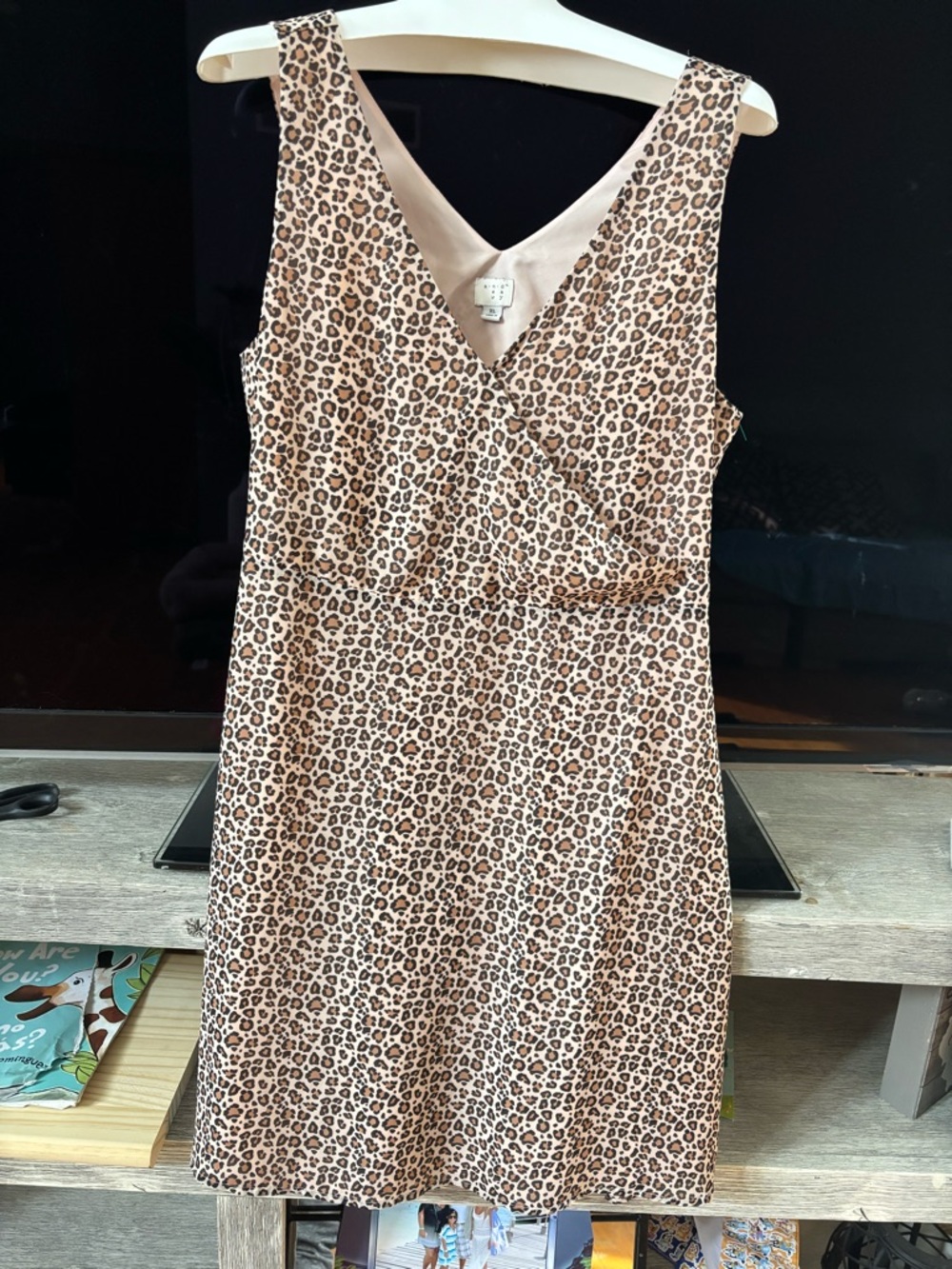 a new day Brown Leopard Print V-Neck Mini Dress - Picture 3 of 11